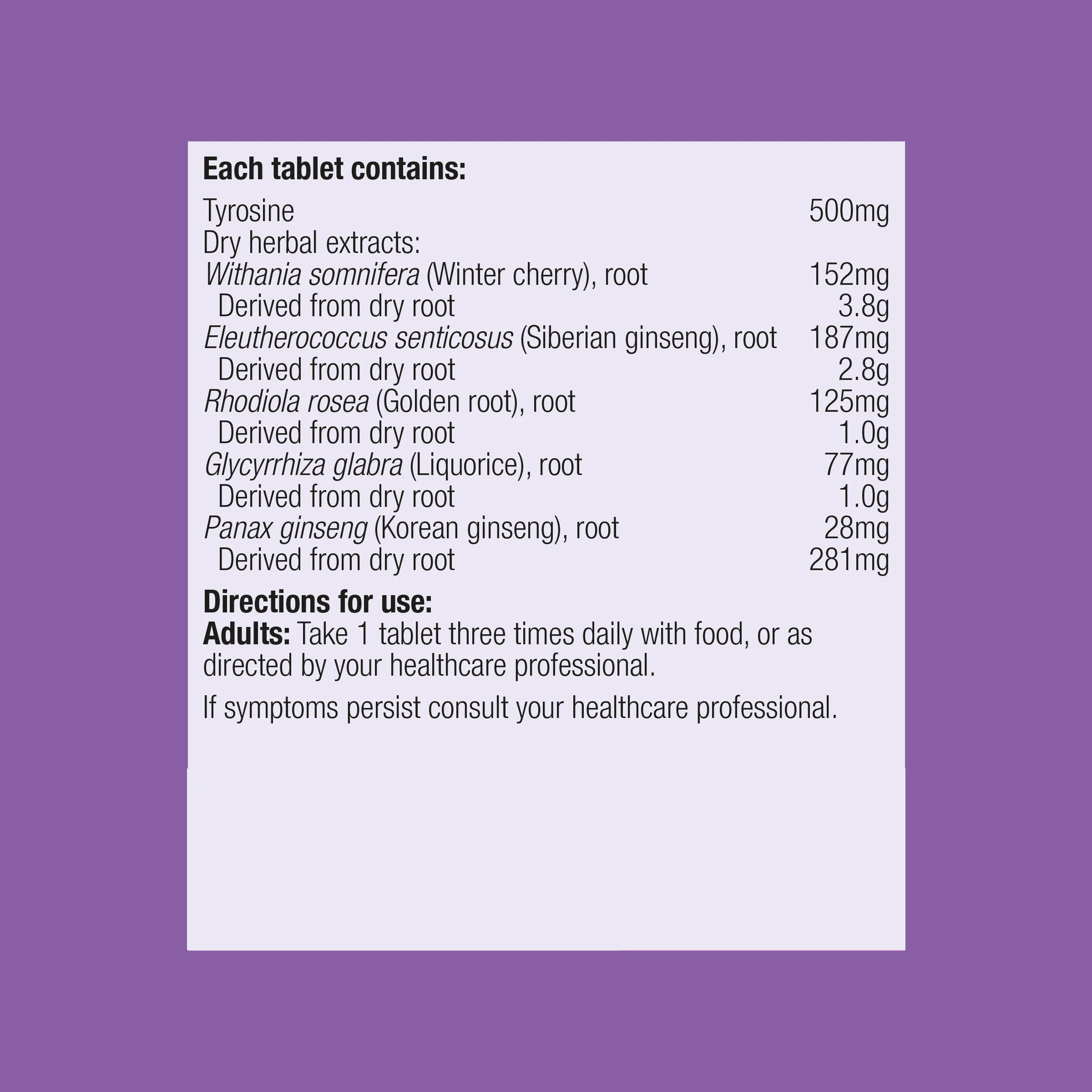 AdrenoTone 120 Tablets - Image 2