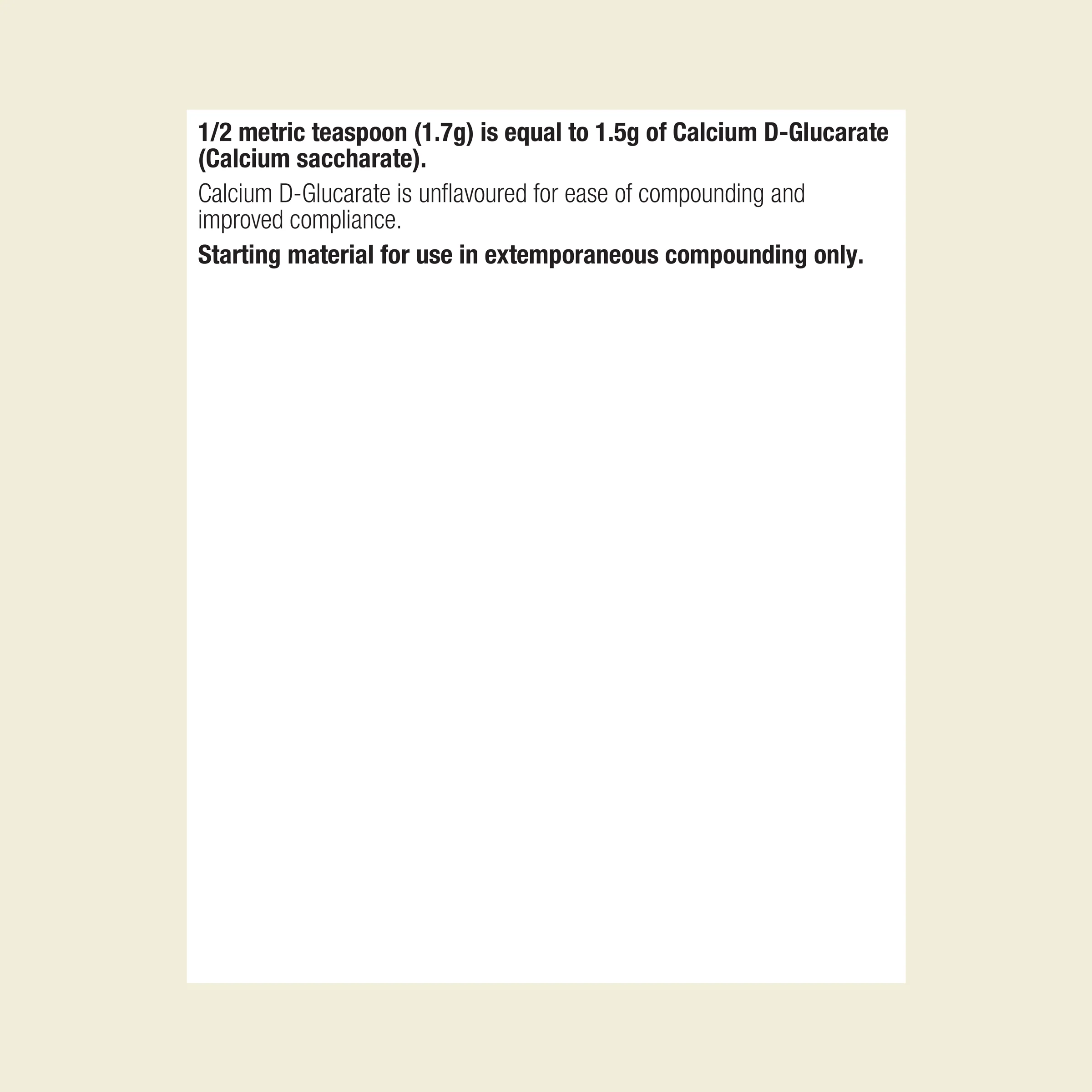 Calcium D-Glucarate 204g Powder - Image 2
