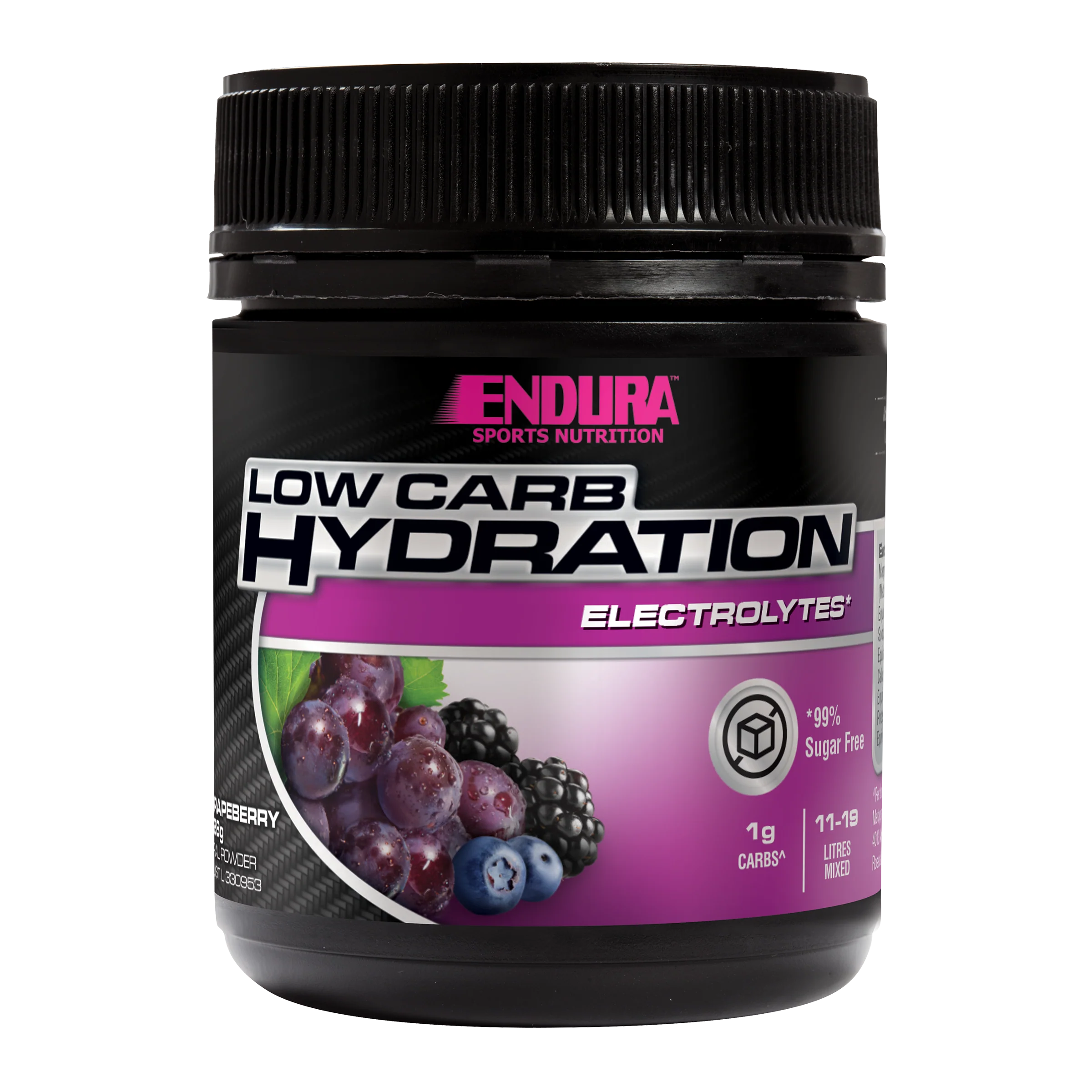 Low Carb Hydration Grape Berry 128g Powder