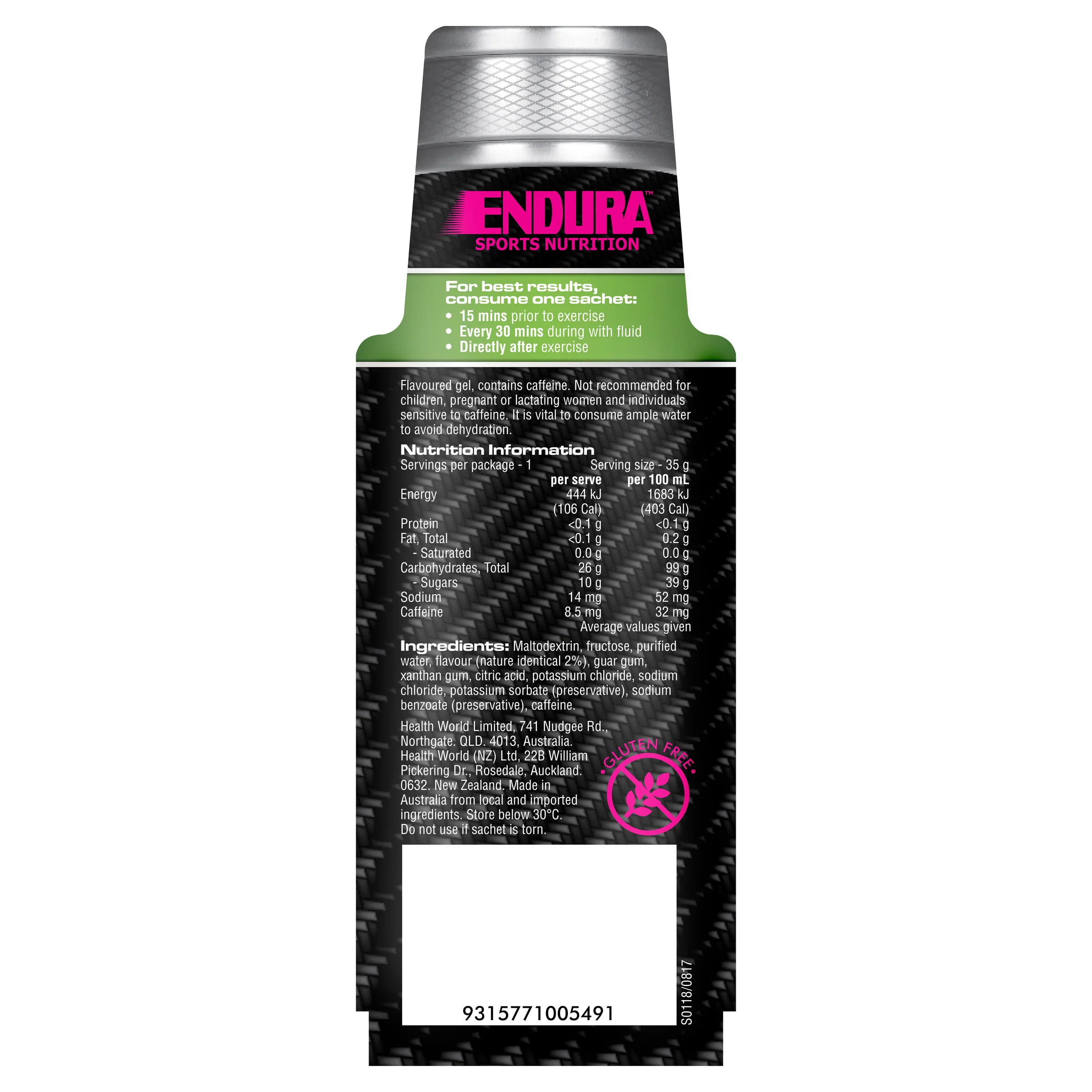 Sports Energy Gel Citrus 35g (20 Pack) - Image 3