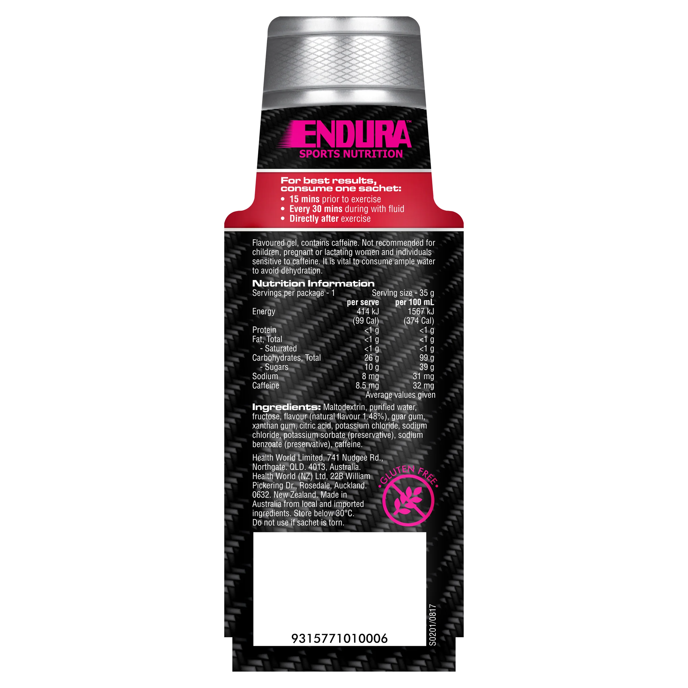 Sports Energy Gel Cola 35g Gel (20 Pack) - Image 3