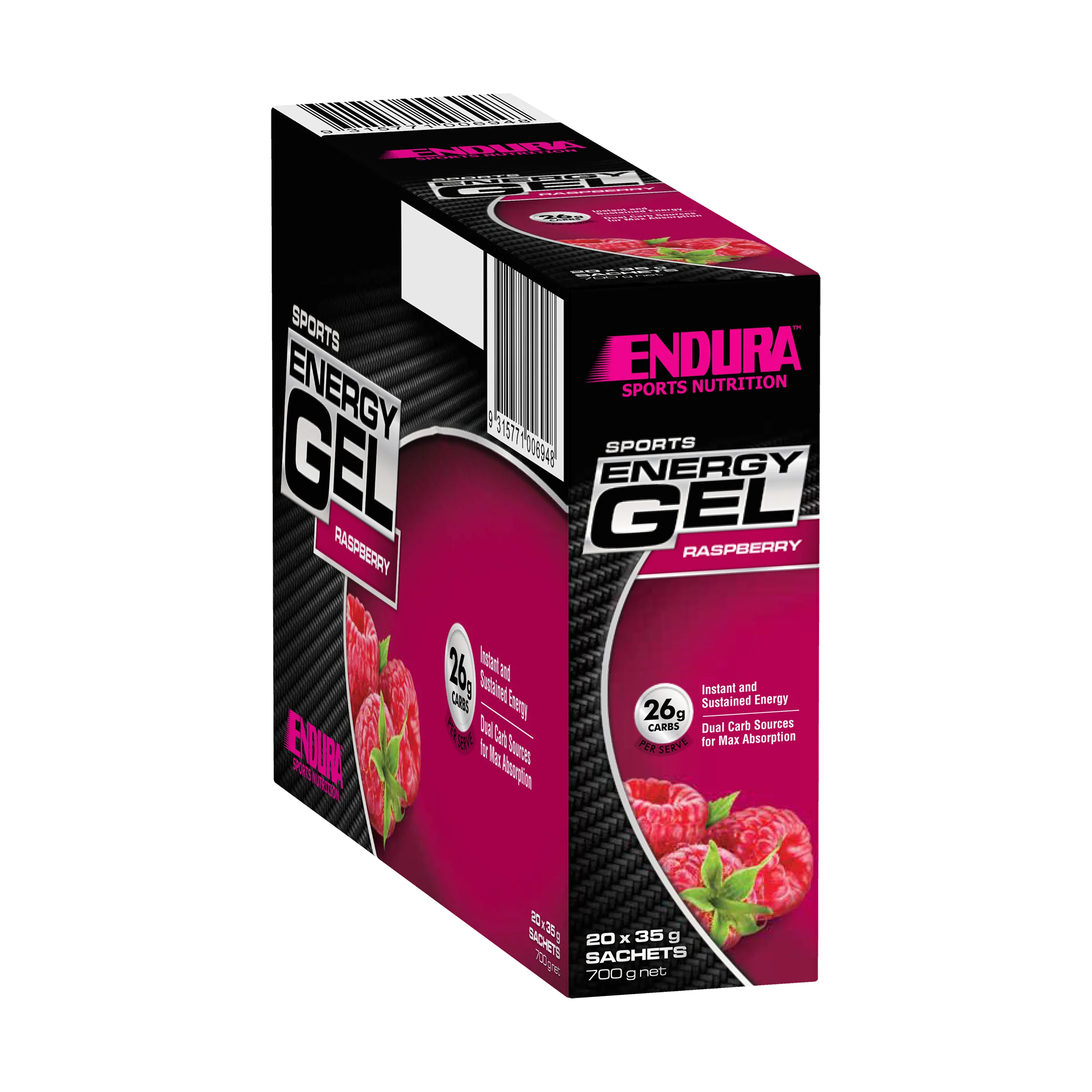 Sports Energy Gel Raspberry 35g Gel (20 Pack) - Image 2