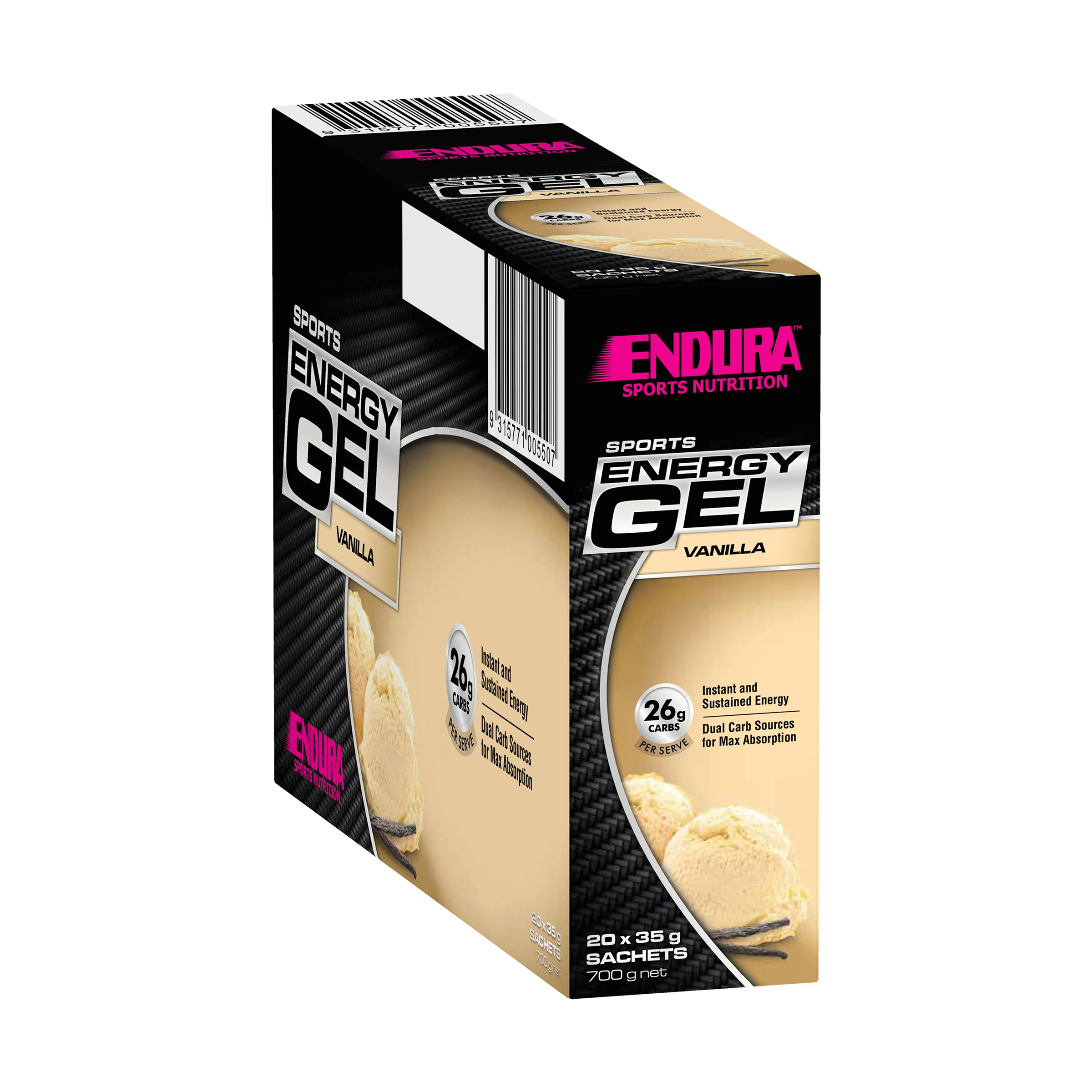 Sports Energy Gel Vanilla 35g Gel (20 Pack) - Image 2