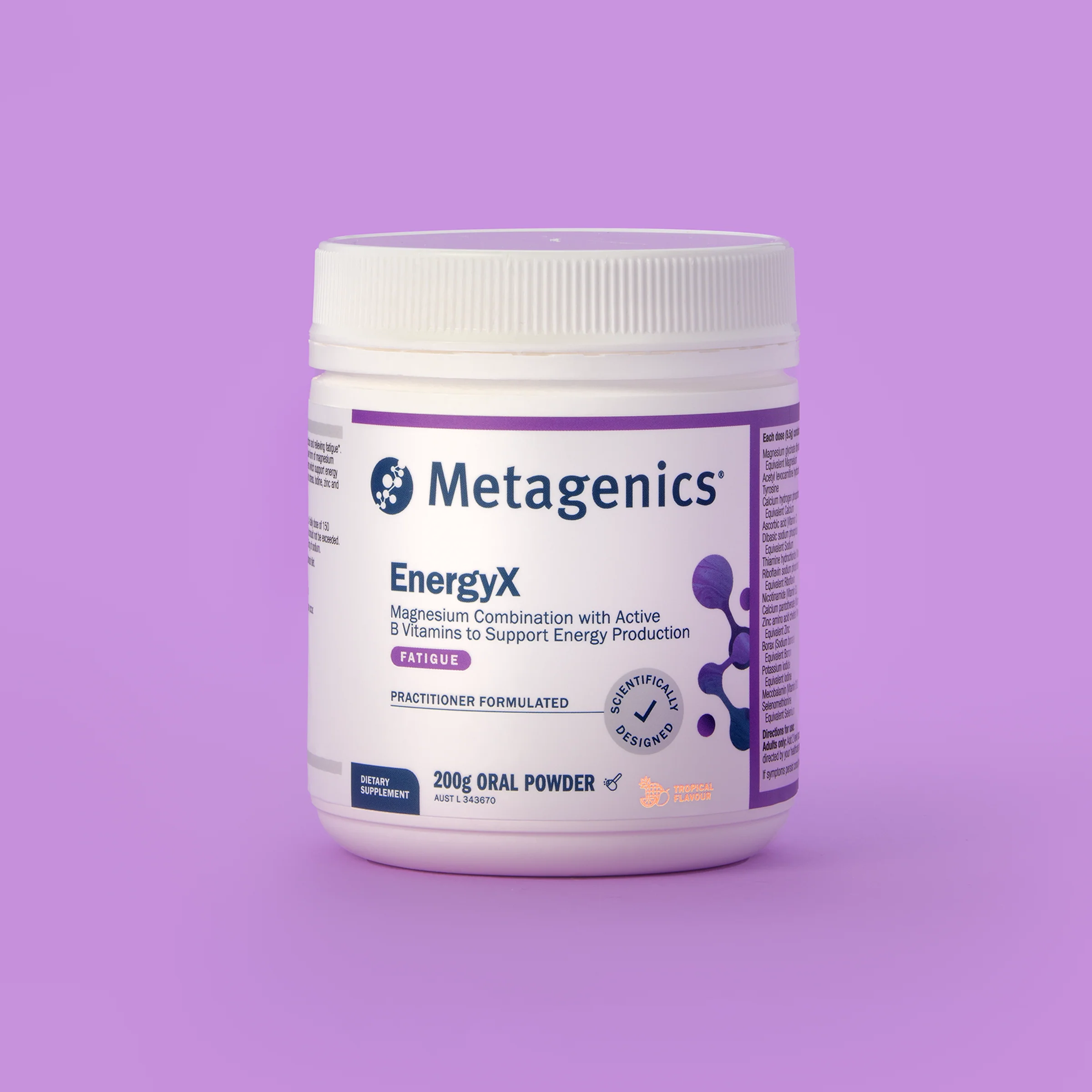 EnergyX Tropical Magnesium Powder 200g - Image 2