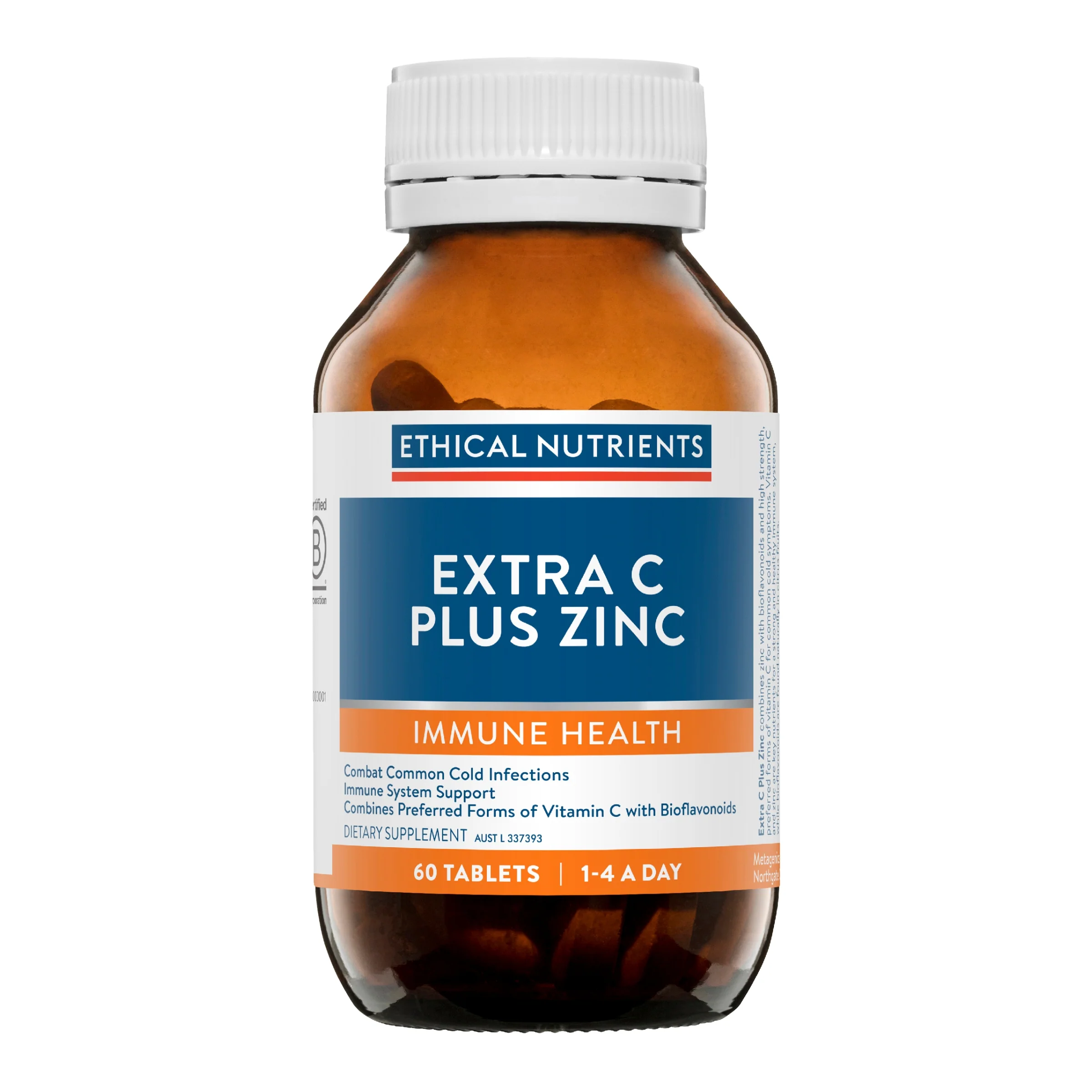 Extra C Plus Zinc 60 Tablets
