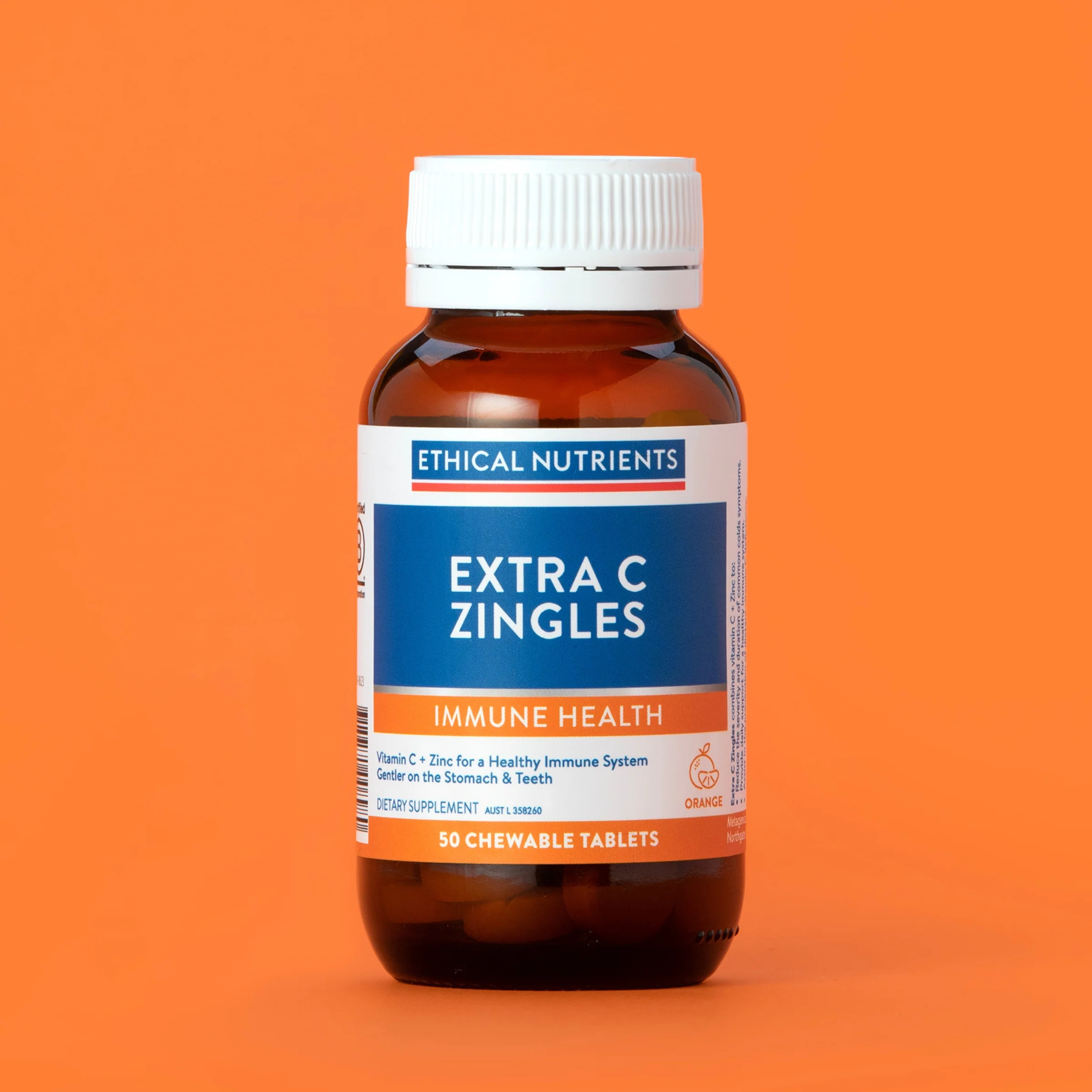 Extra C Zingles Orange 50 Chewable Tablets - Image 3