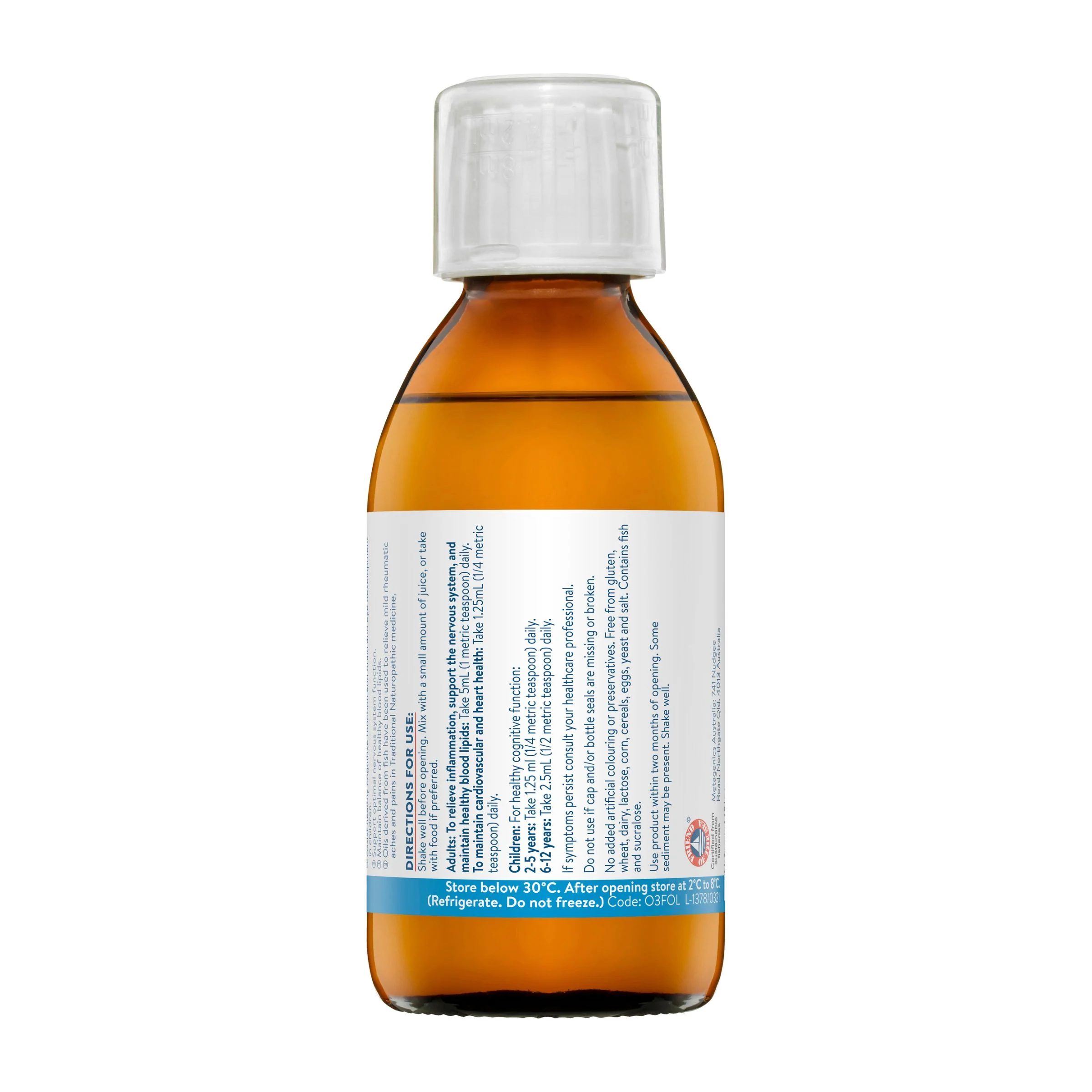 High Strength Omega-3 Fruit Punch 170ml Liquid - Image 2