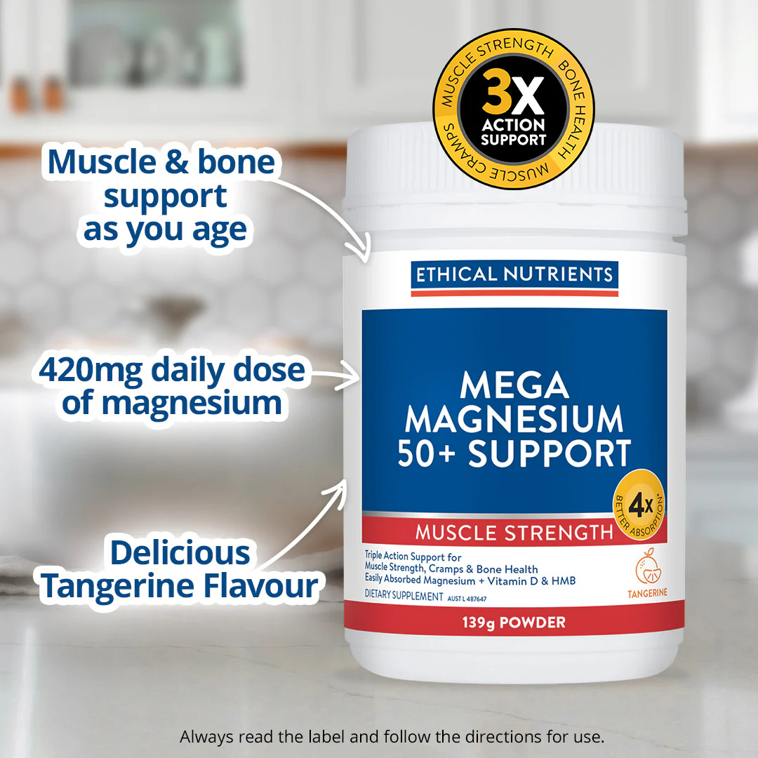 Mega Magnesium 50+ Support Tangerine 139g Powder - Image 4