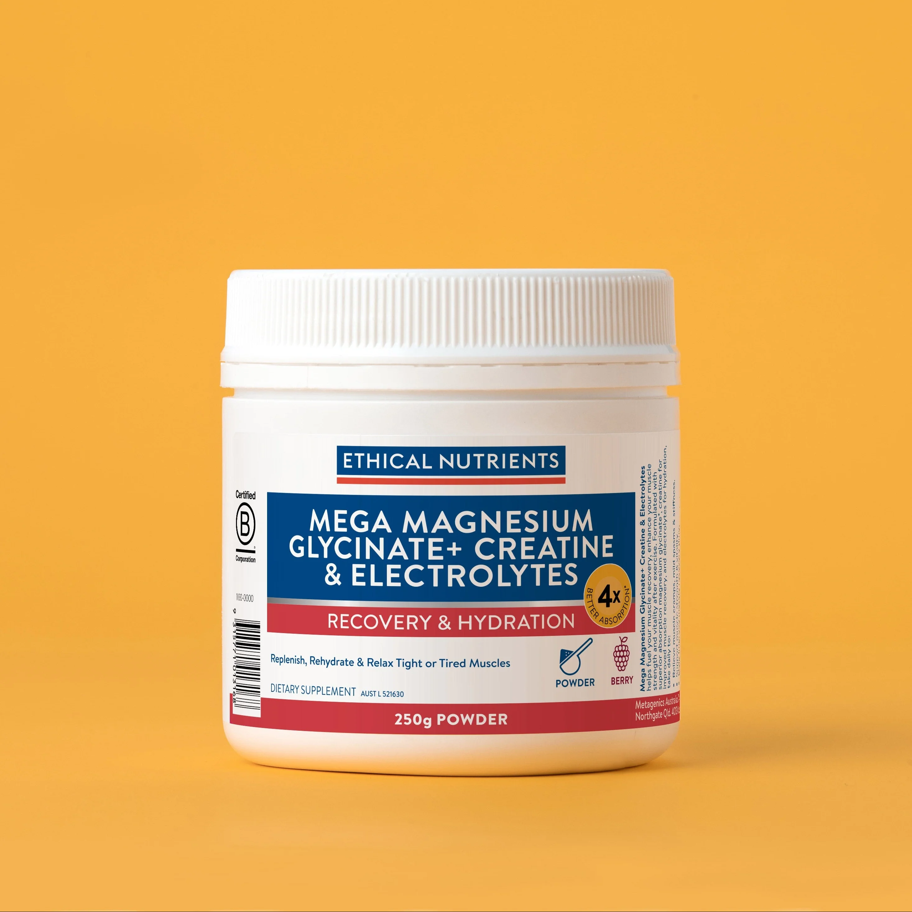 Mega Magnesium Glycinate+ Creatine & Electrolytes 250g Powder - Image 3