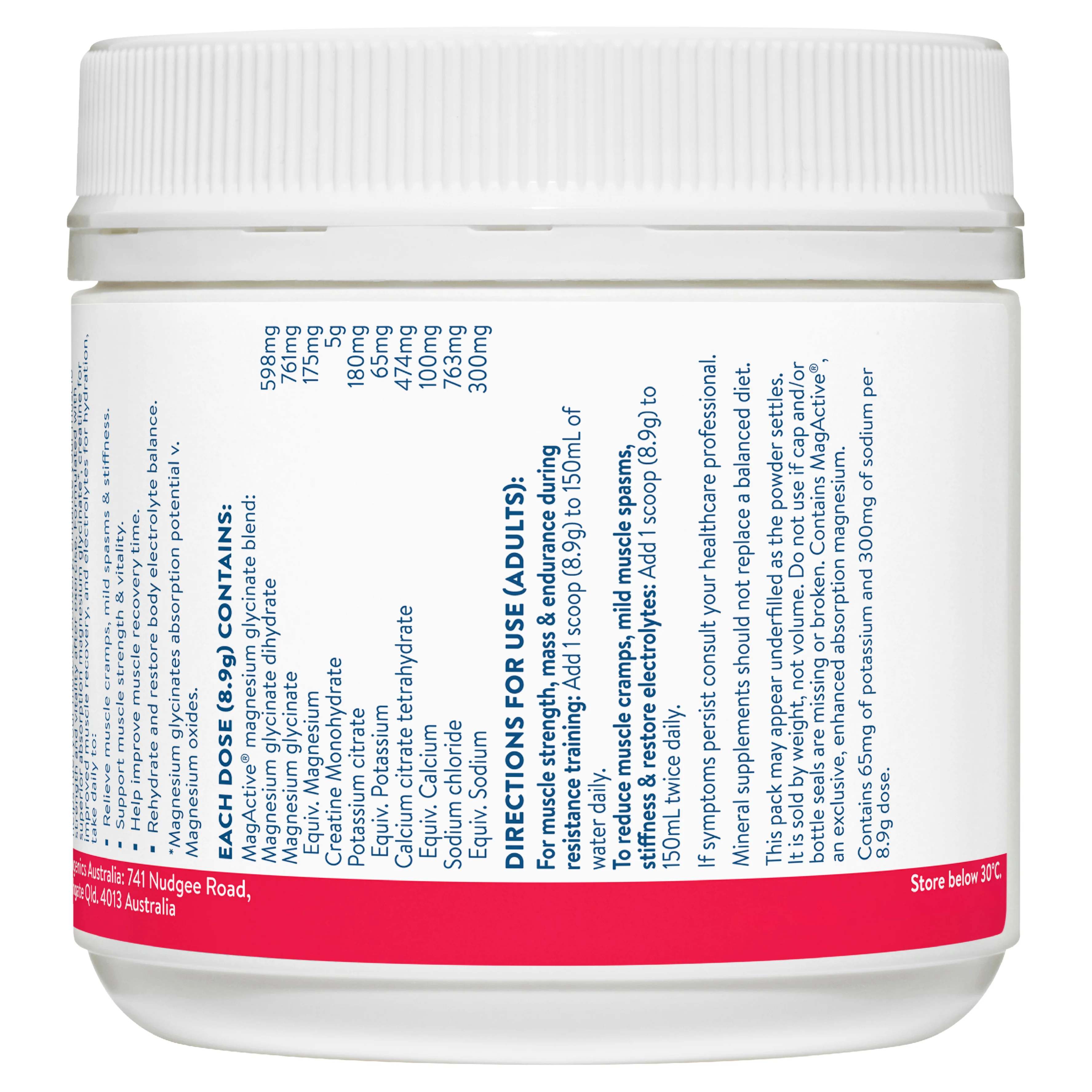Mega Magnesium Glycinate+ Creatine & Electrolytes 250g Powder - Image 5