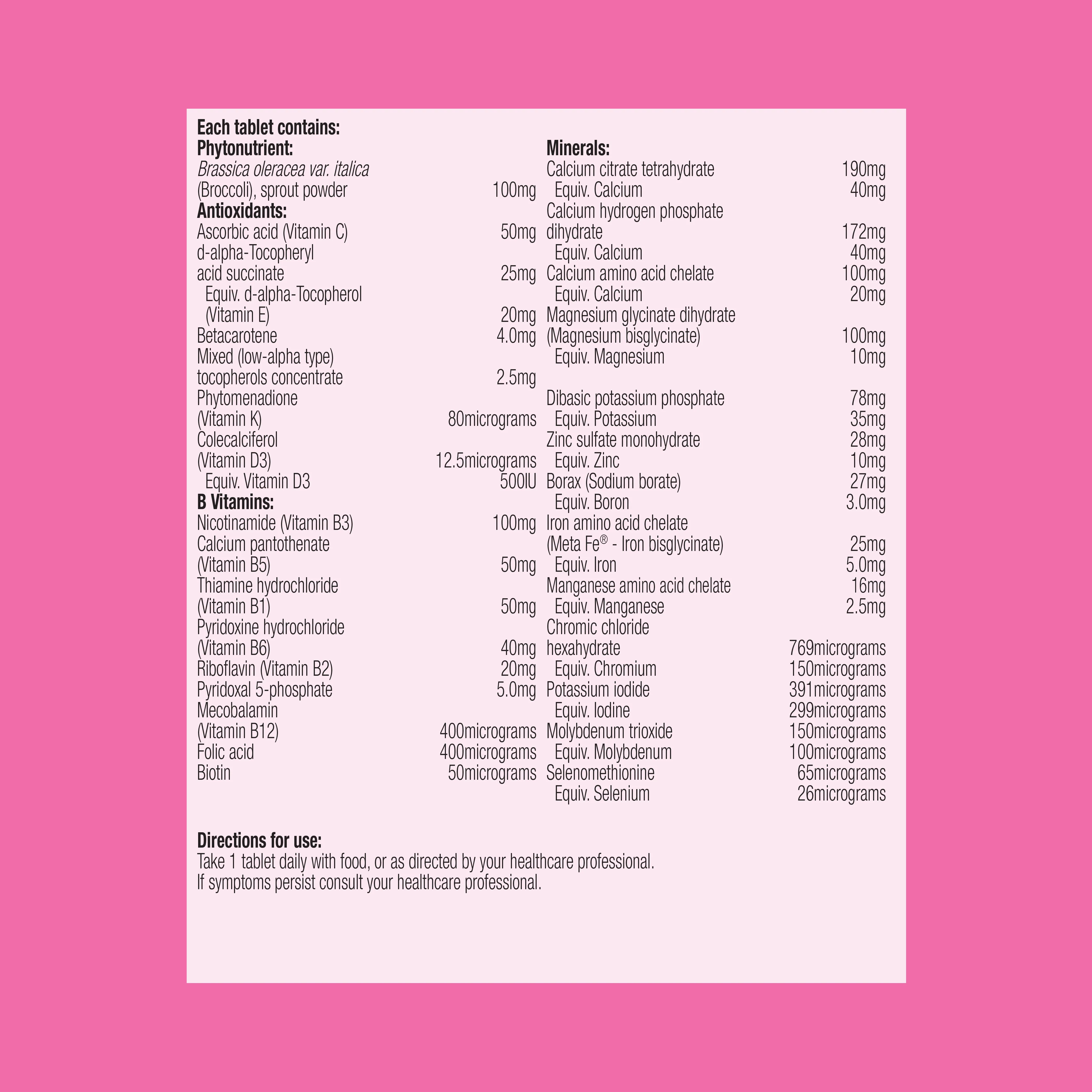 Femme Essentials Multivitamin & Mineral 30 Tablets - Image 4