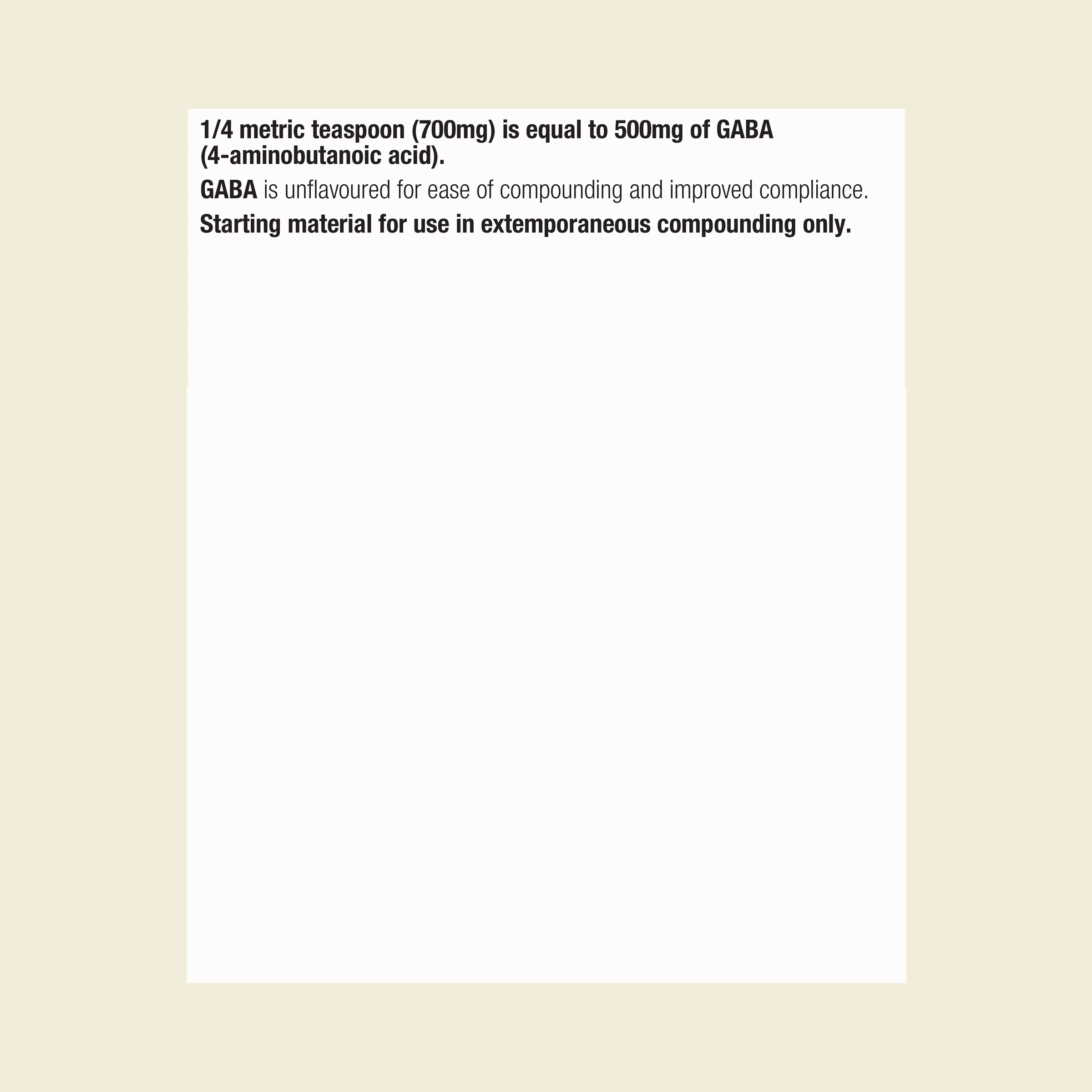 Gamma-Aminobutyric Acid 150g Powder - Image 2