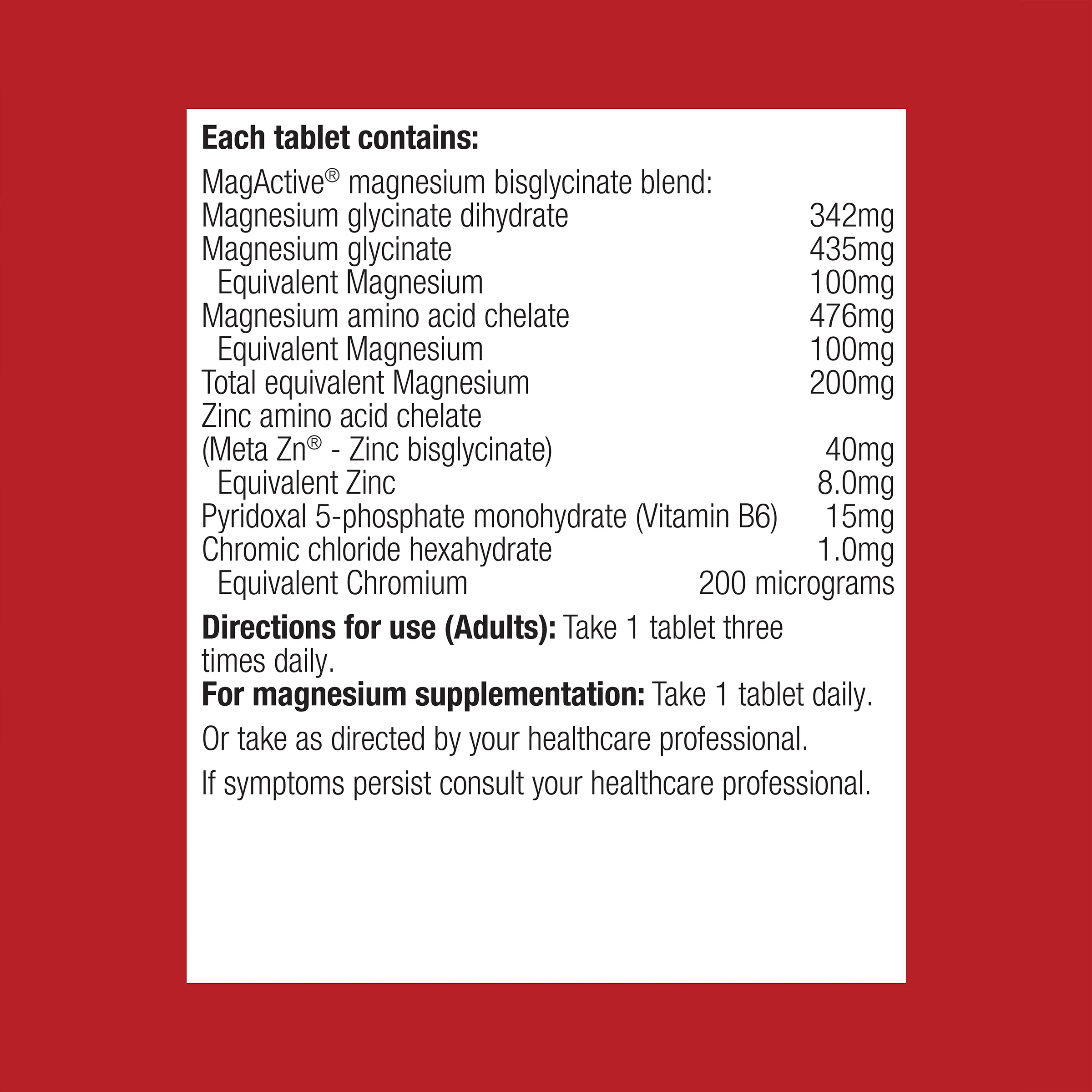 MagActive Muscle Magnesium 90 Tablets - Image 4