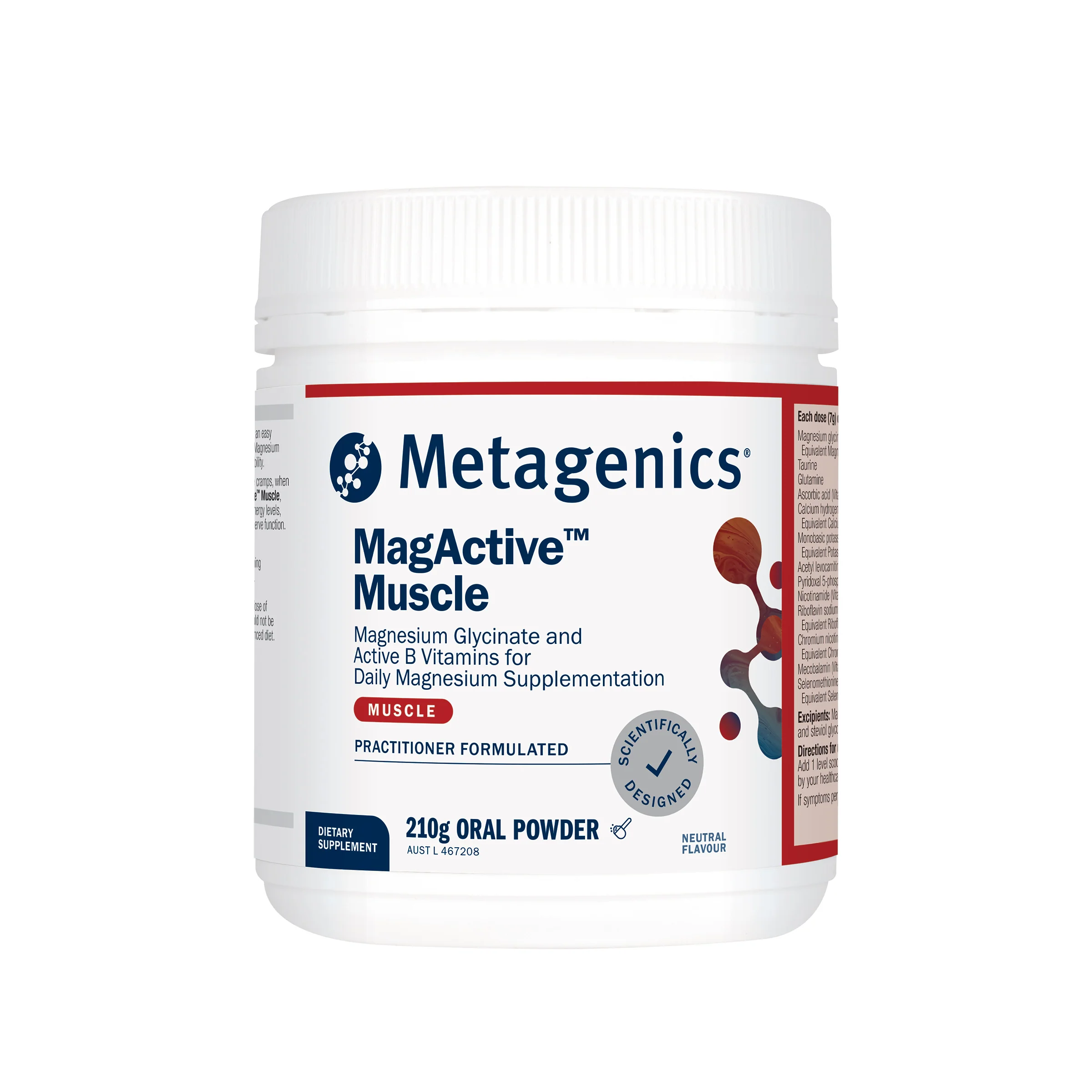 MagActive Muscle Neutral Magnesium Powder 210g