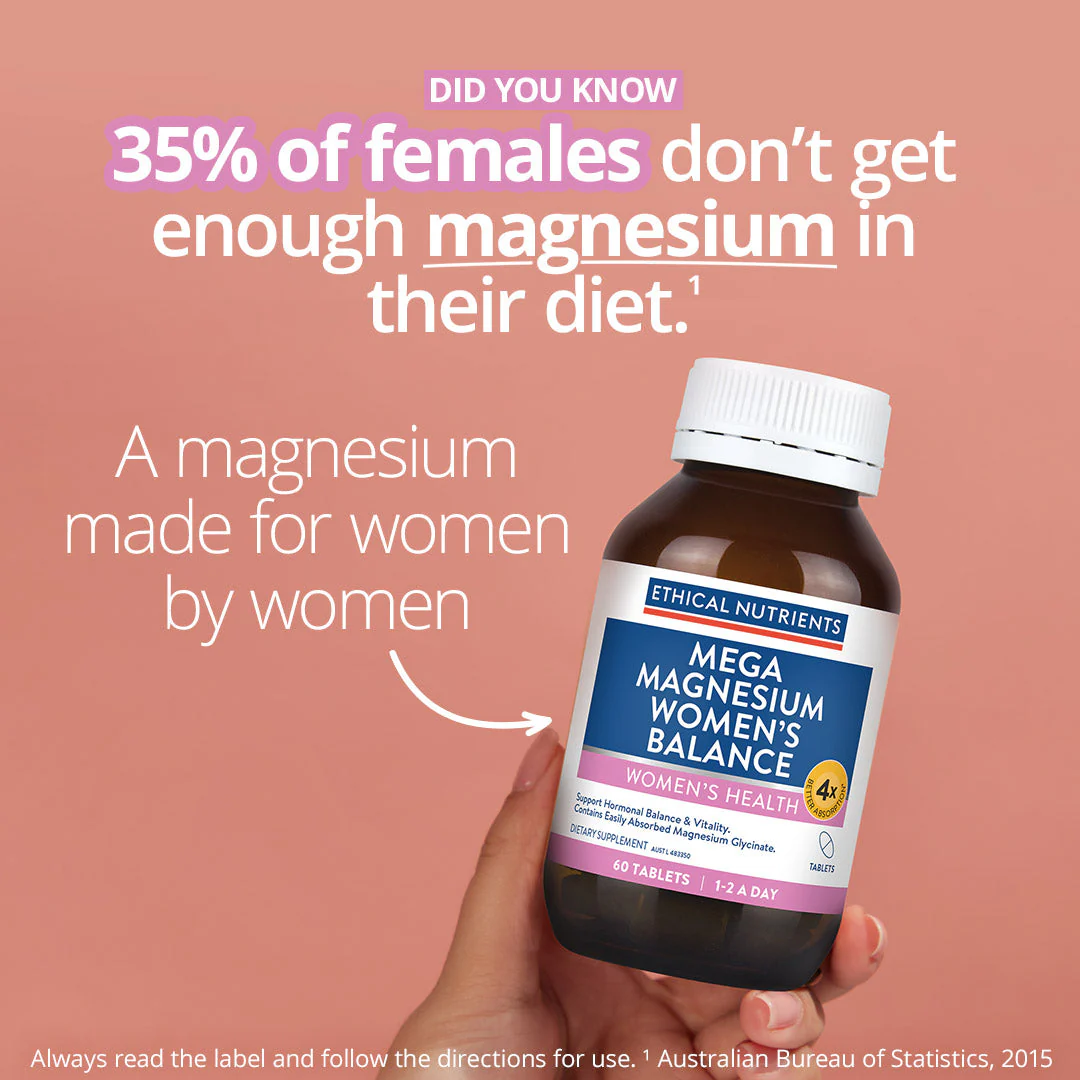 Mega Magnesium Women's Balance 60 Tablets 2 Pack - Image 4