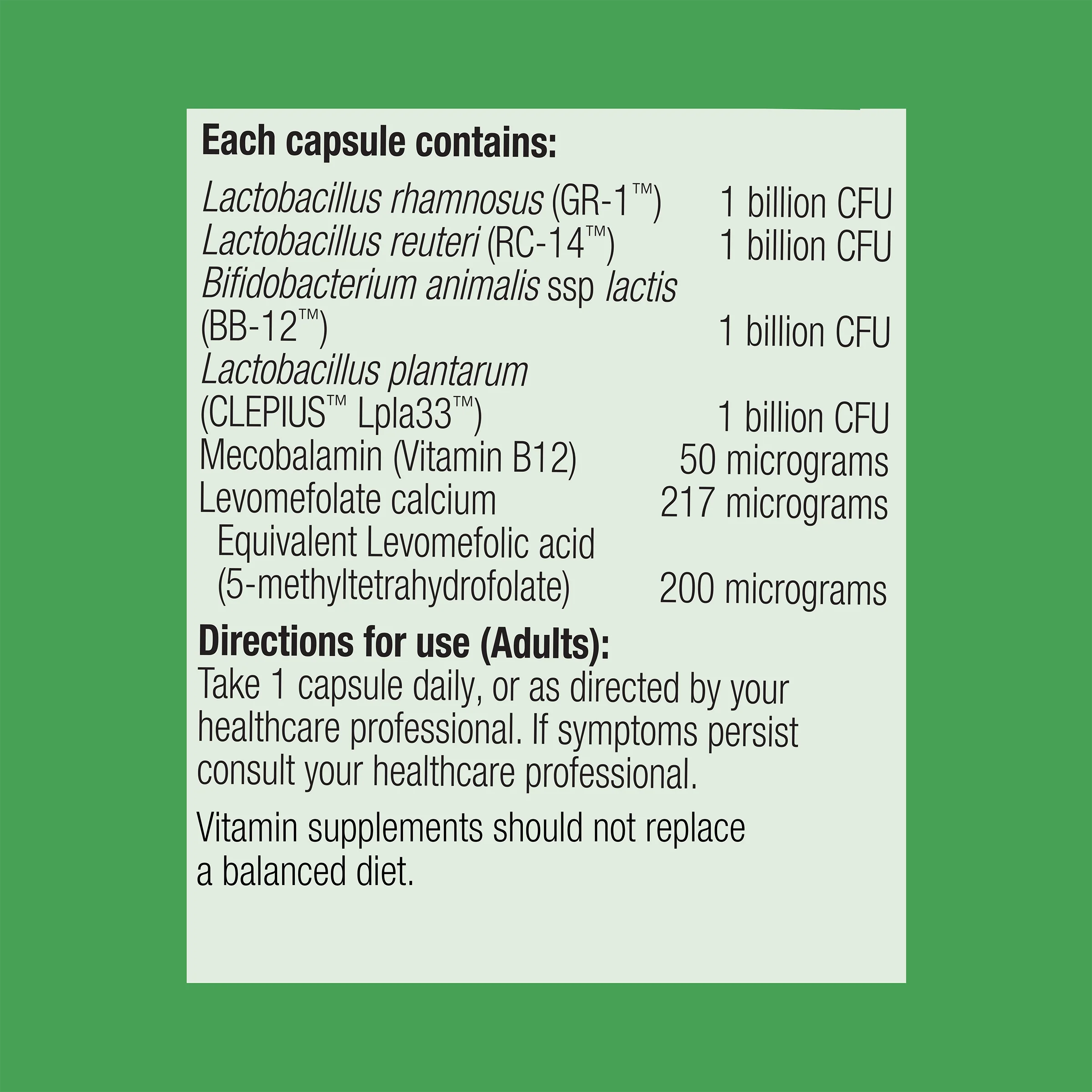 UltraFlora Complete Women’s Probiotic 30 Capsules - Image 7
