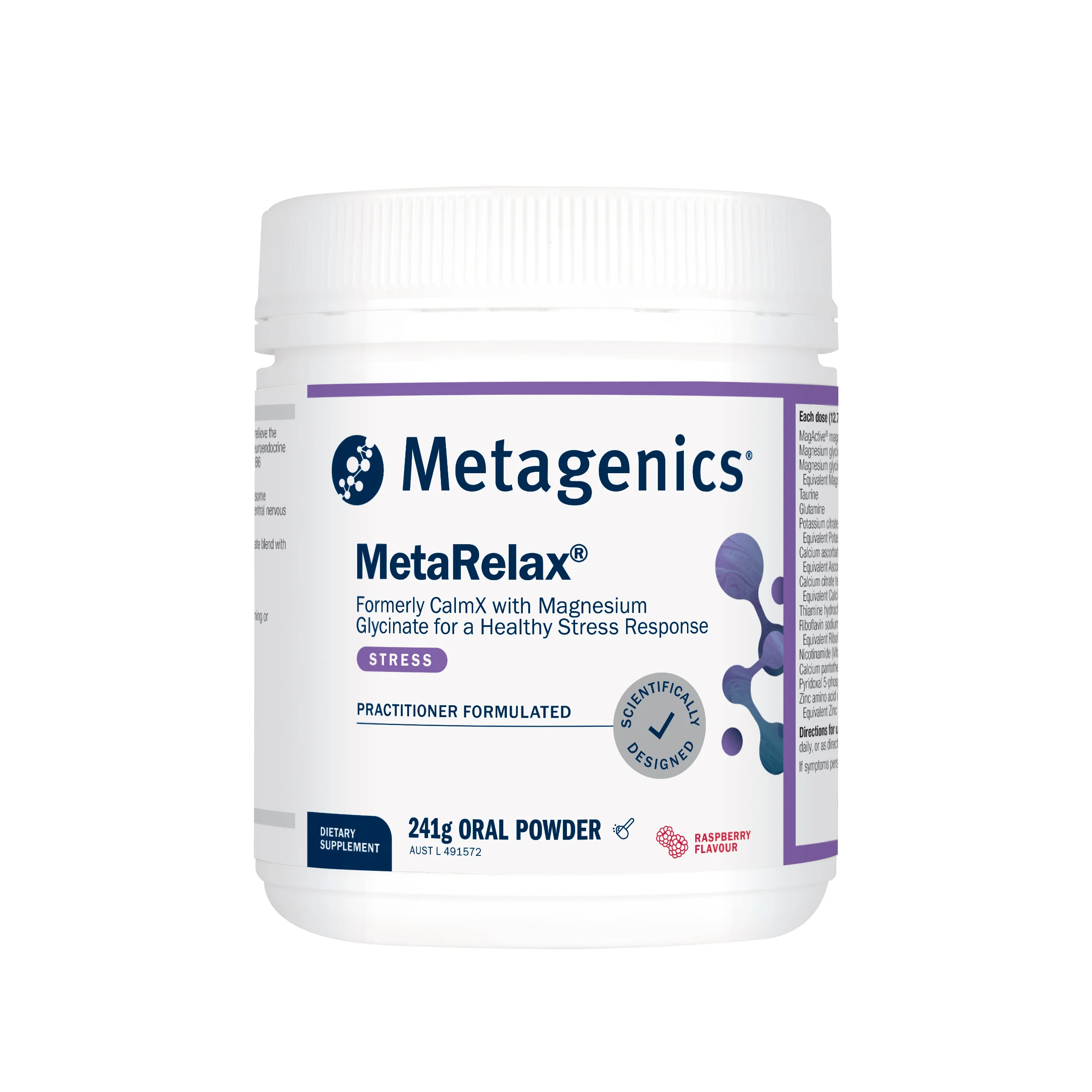 MetaRelax Raspberry Magnesium Powder 241g - Image 4