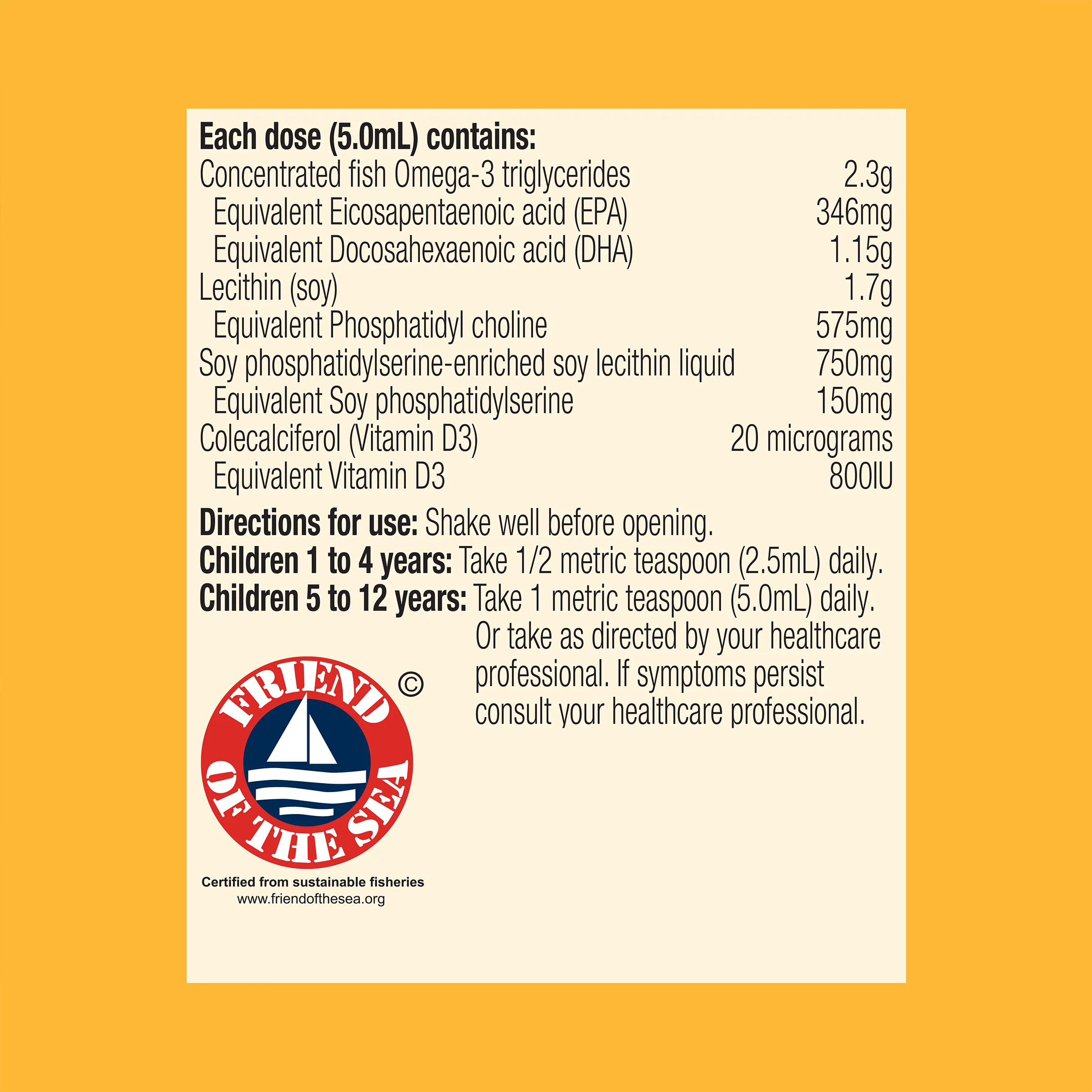 Omega Brain Care for Kids Peppermint 90ml Liquid - Image 2