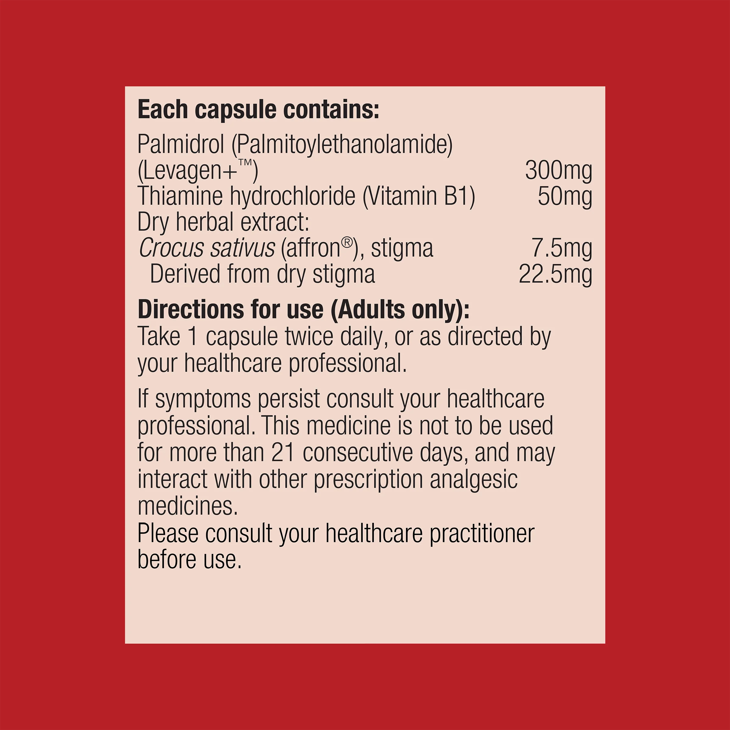 PainX PEA Advanced 42 Capsules - Image 4