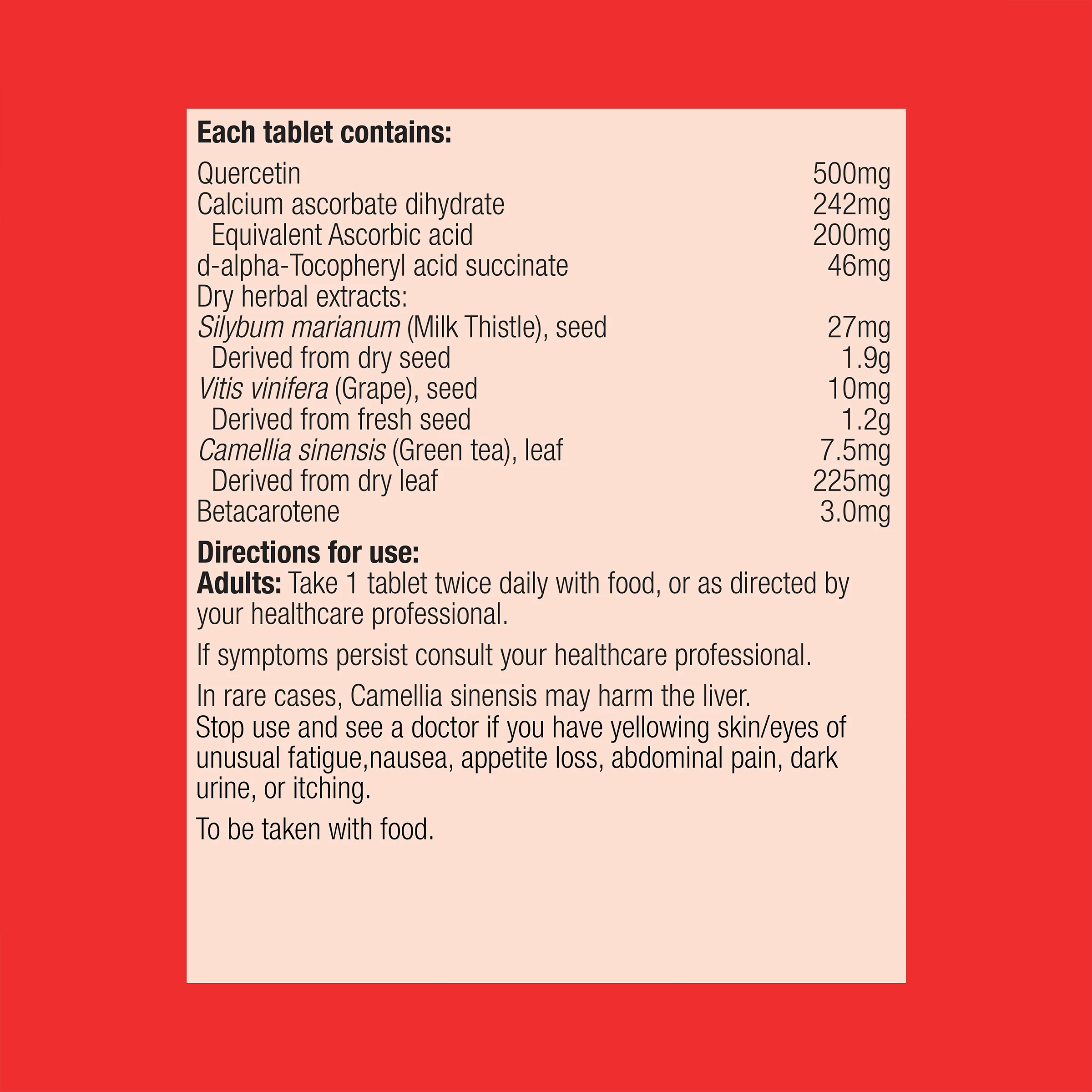 Quercetin Protect 60 Tablets - Image 3