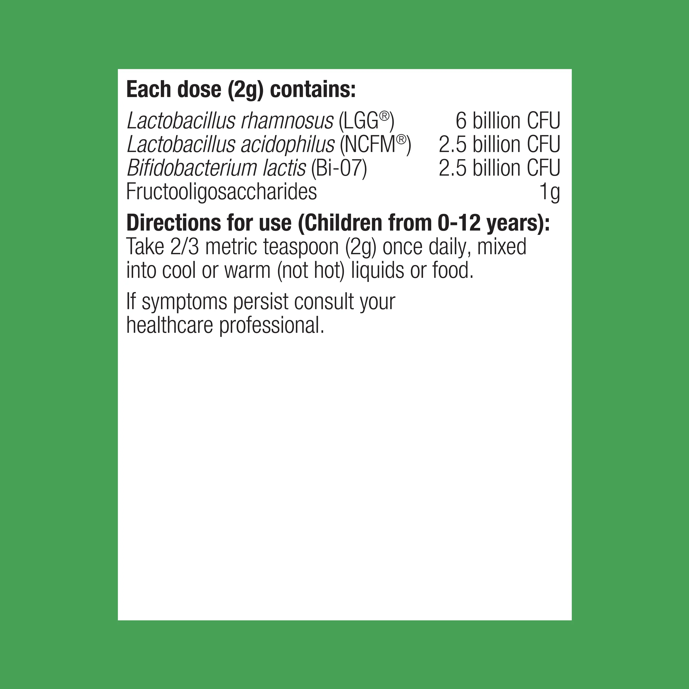 UltraFlora Kids Care Probiotic 50g Powder - Image 3