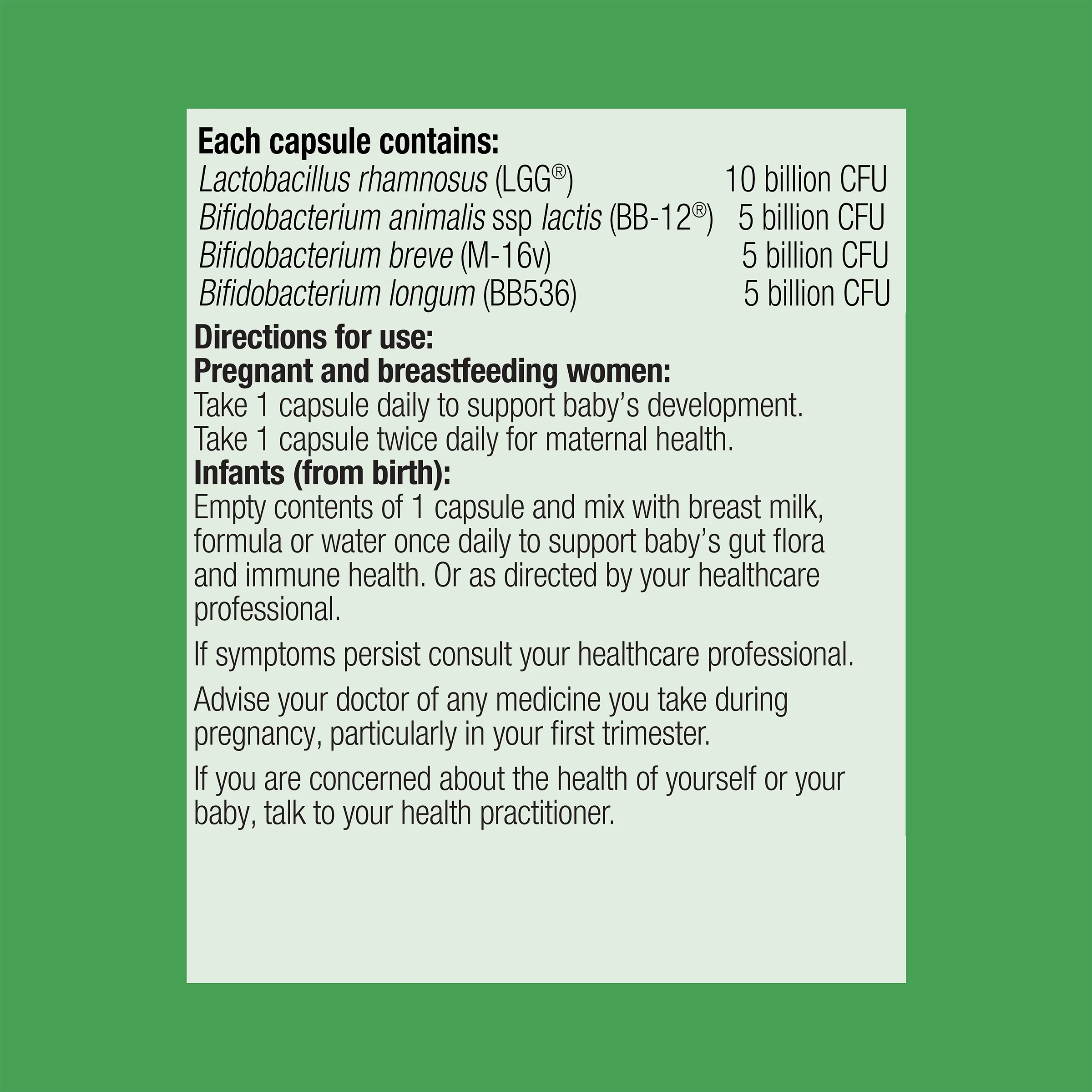 UltraFlora Mother & Baby Probiotic 60 Capsules - Image 3