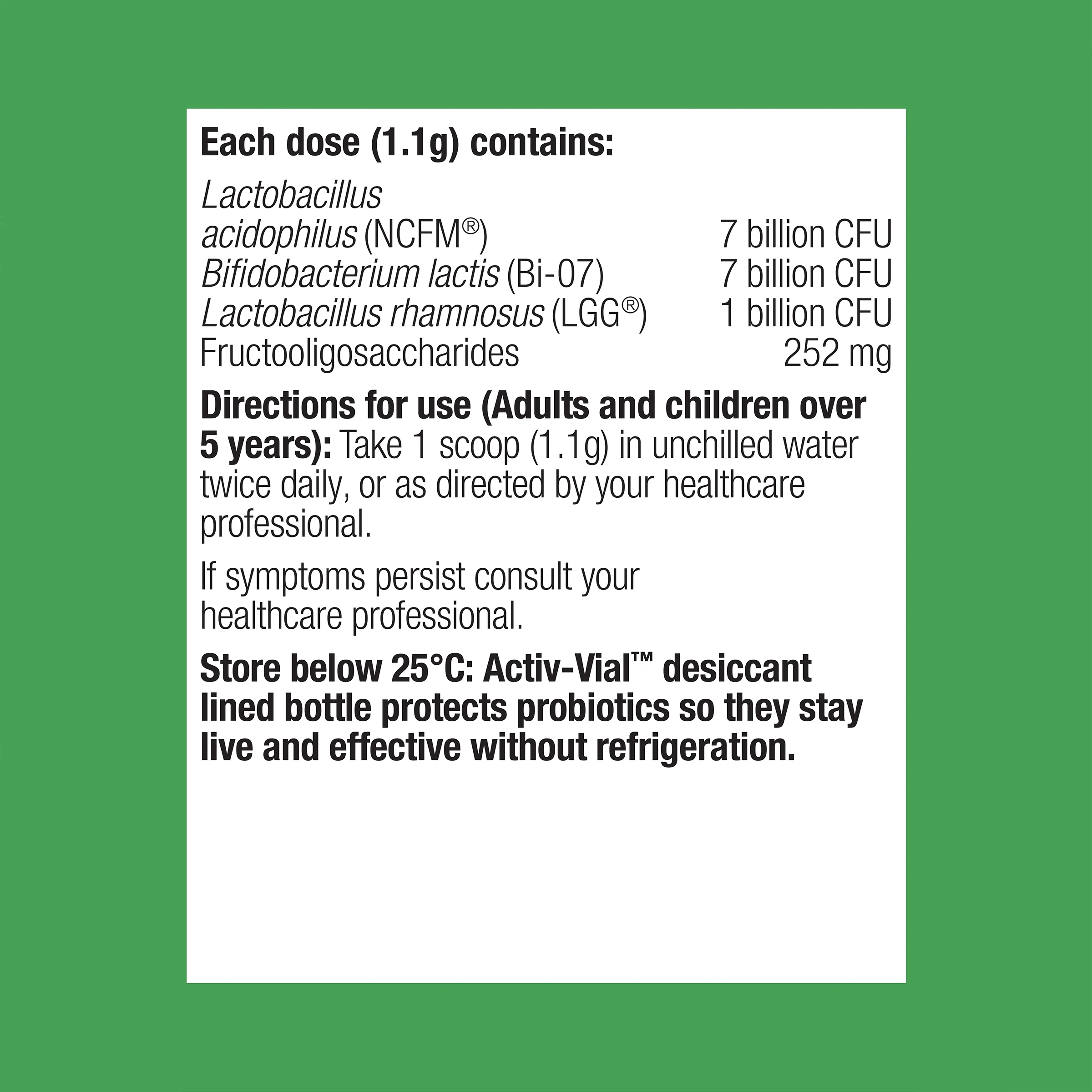 UltraFlora Plus Dairy Free Probiotic 50g Powder - Image 2