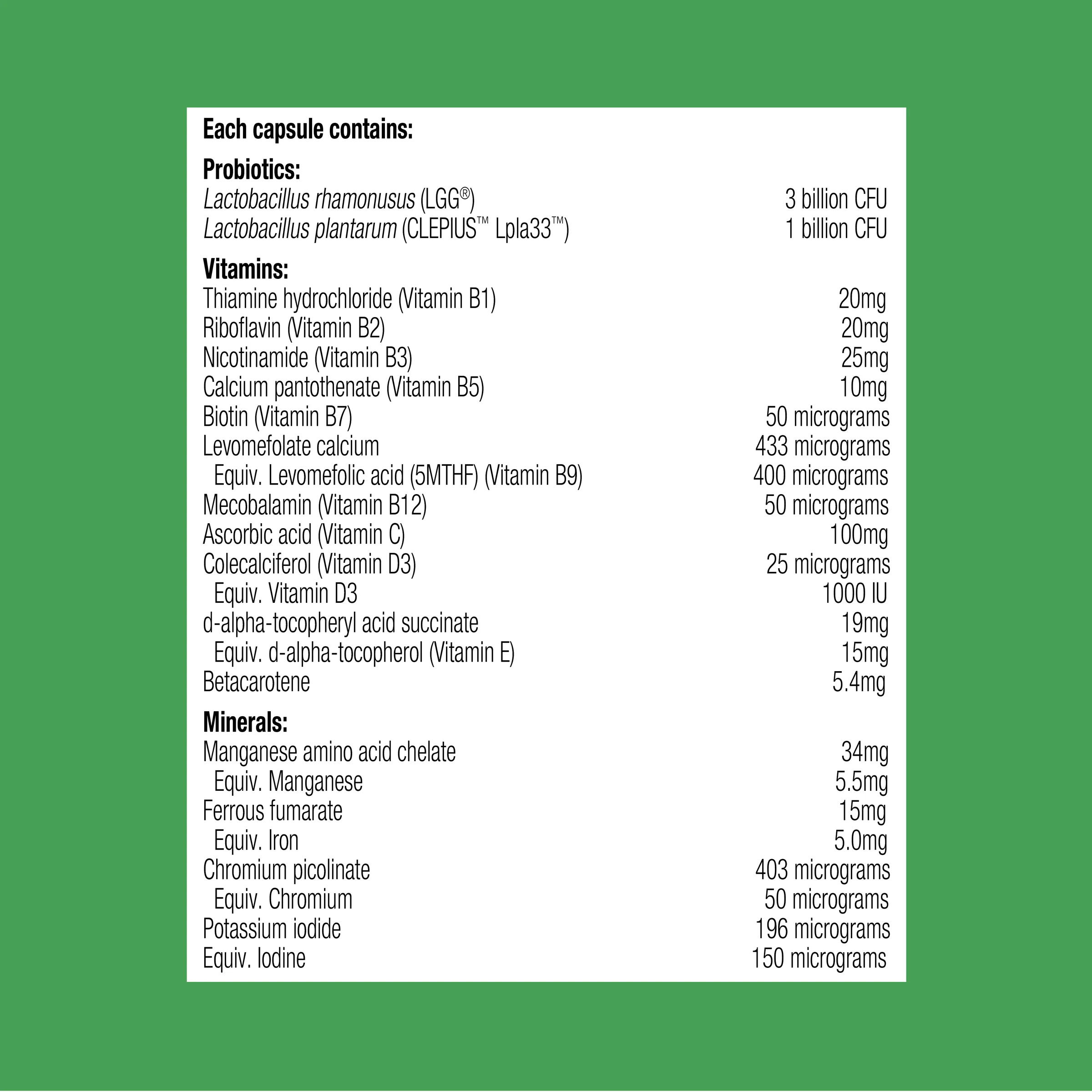 UltraFlora Probiotic + Multivitamin 30 Capsules - Image 6