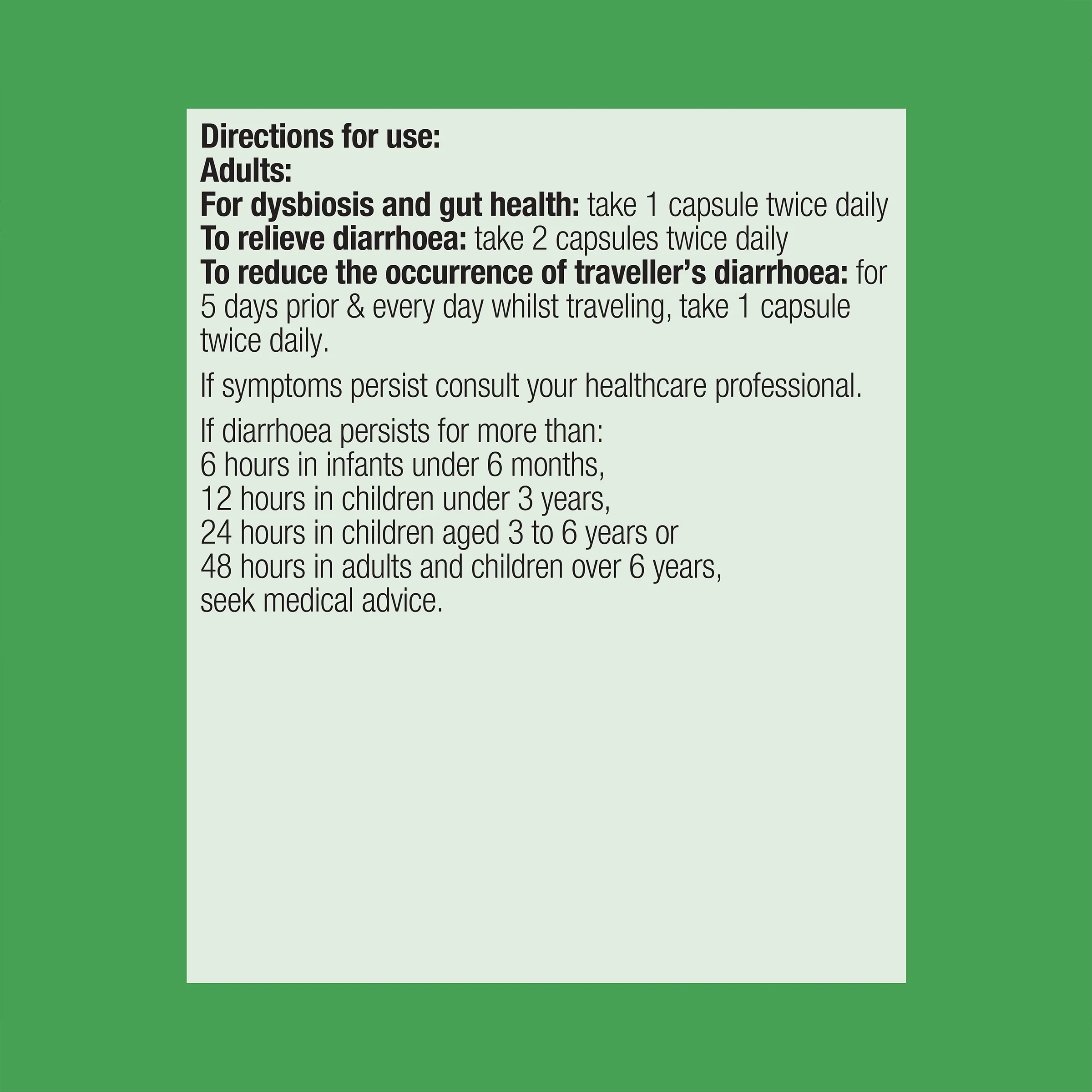 UltraFlora SB Diarrhoea Support Probiotic 60 Capsules - Image 3